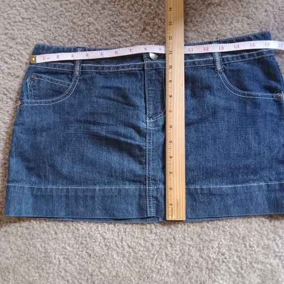 SO Denim Mini Skirt Y2k Size 9 Blue - Picture 2 of 5